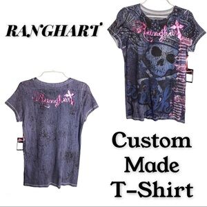 NWT Ranghart Custom Made Skull Tee